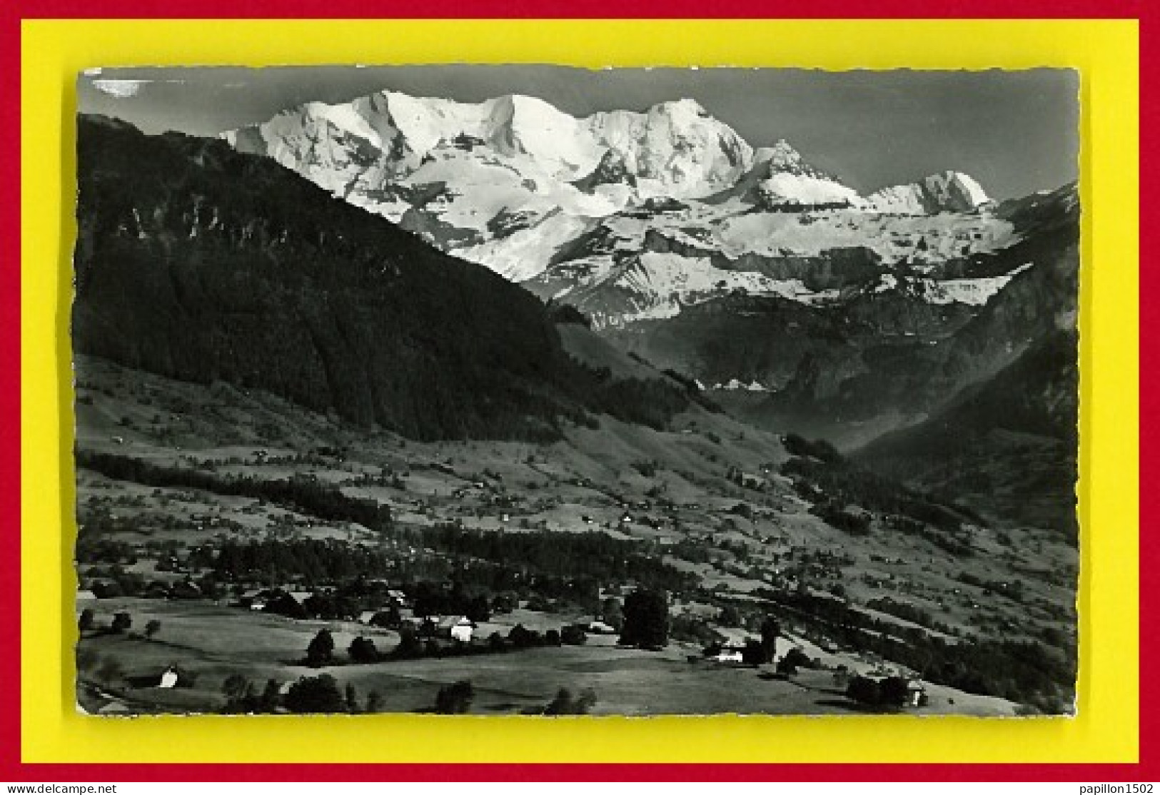 E-Suisse-143P Die BLUMLISALP, Landschaft Bei AESCHI -Thunersee-, Vue Générale Sur La Ville, Type Photo - Sonstige & Ohne Zuordnung