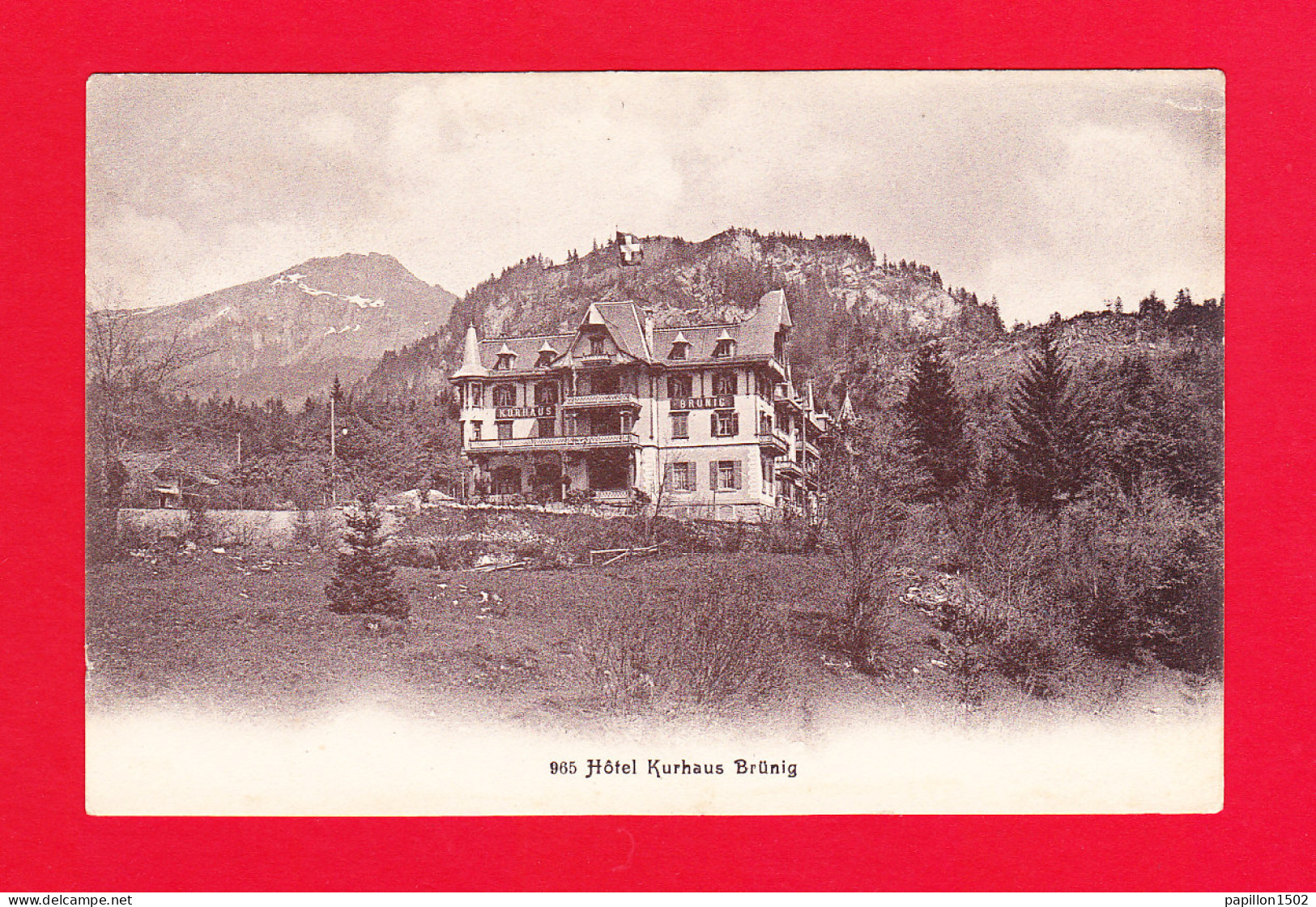 E-Suisse-314P BRUNIG, Hôtel Kurhaus, Cpa 1907 BE - Autres & Non Classés