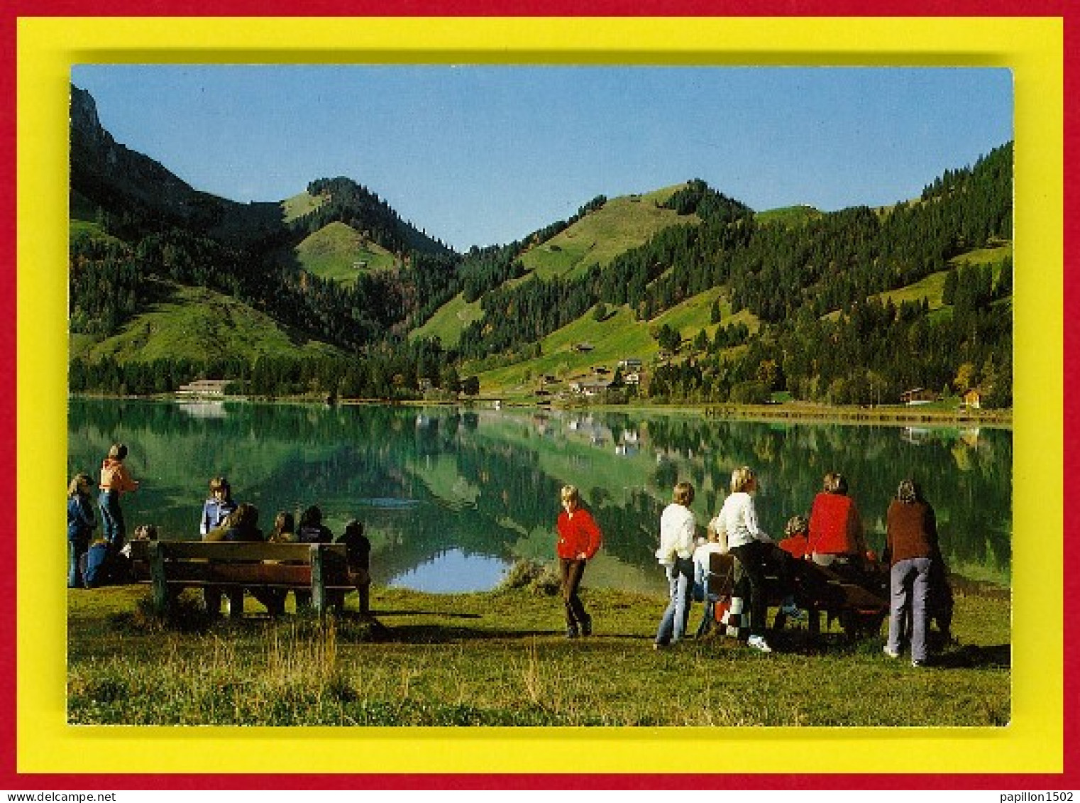 E-Suisse-367P SCHWARZSEE, Lac Noir, Vue Générale, Animation, BE - Autres & Non Classés