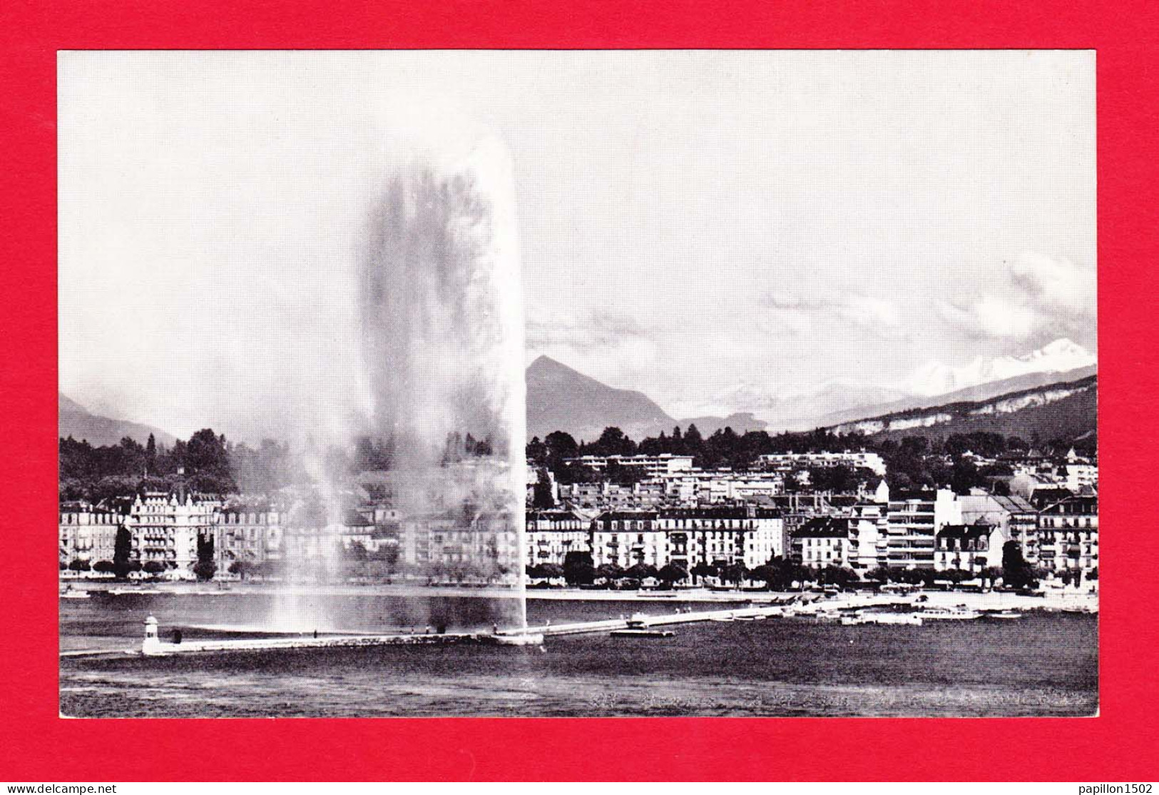 E-Suisse-441P6 GENEVE, Le Jet D'eau Et Le Mont Blanc, Type Photo, BE - Autres & Non Classés