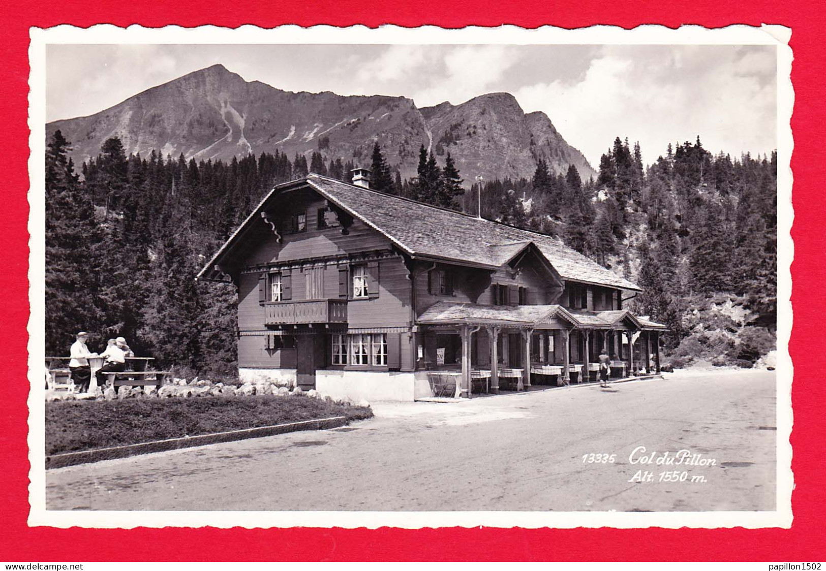 E-Suisse-463PH23 Le Col Du Pillon, Restaurant, Petite Animation, Type Photo, BE - Autres & Non Classés