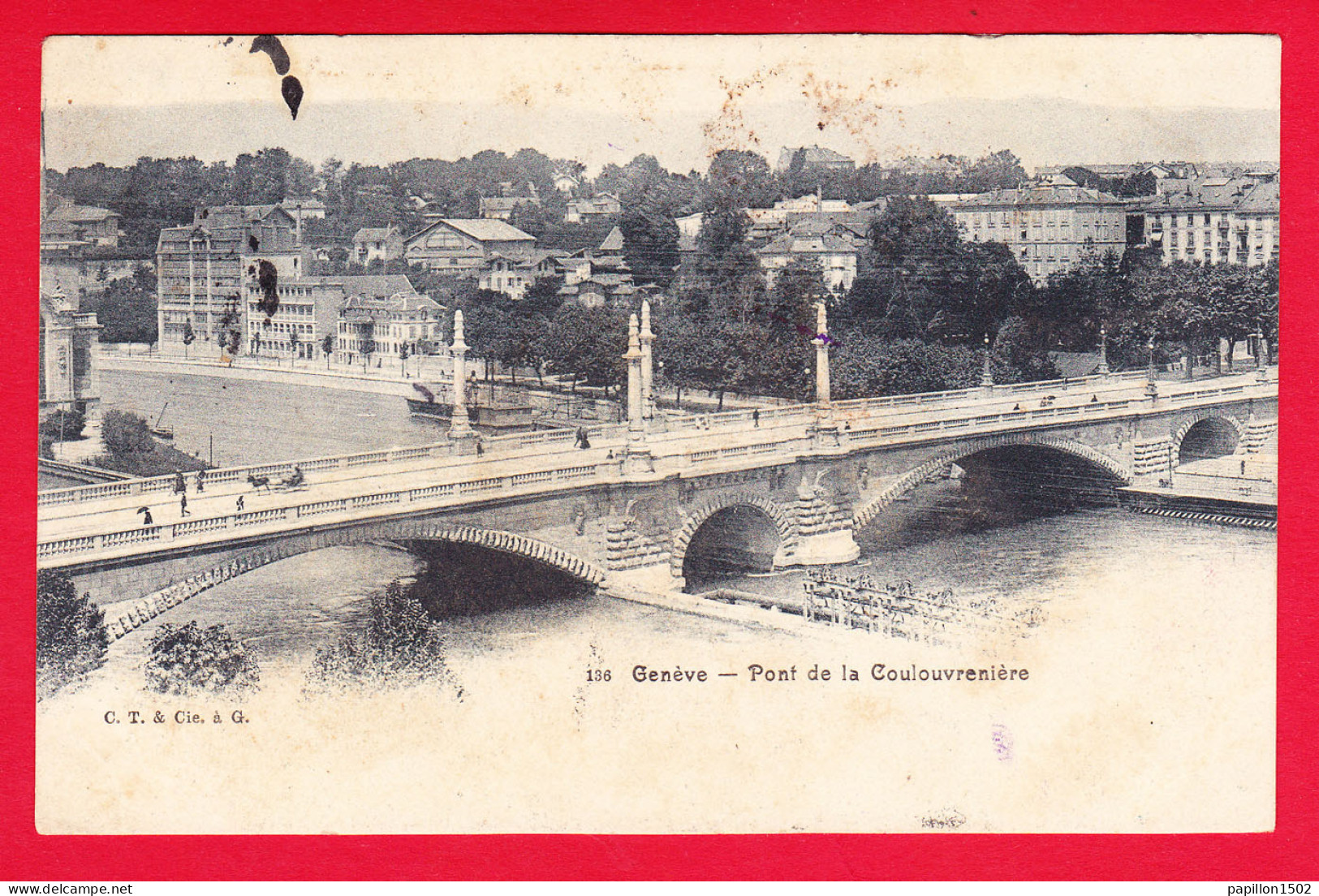 E-Suisse-488P23 GENEVE Le Pont De La Coulouvrenière, Cpa (état) - Autres & Non Classés