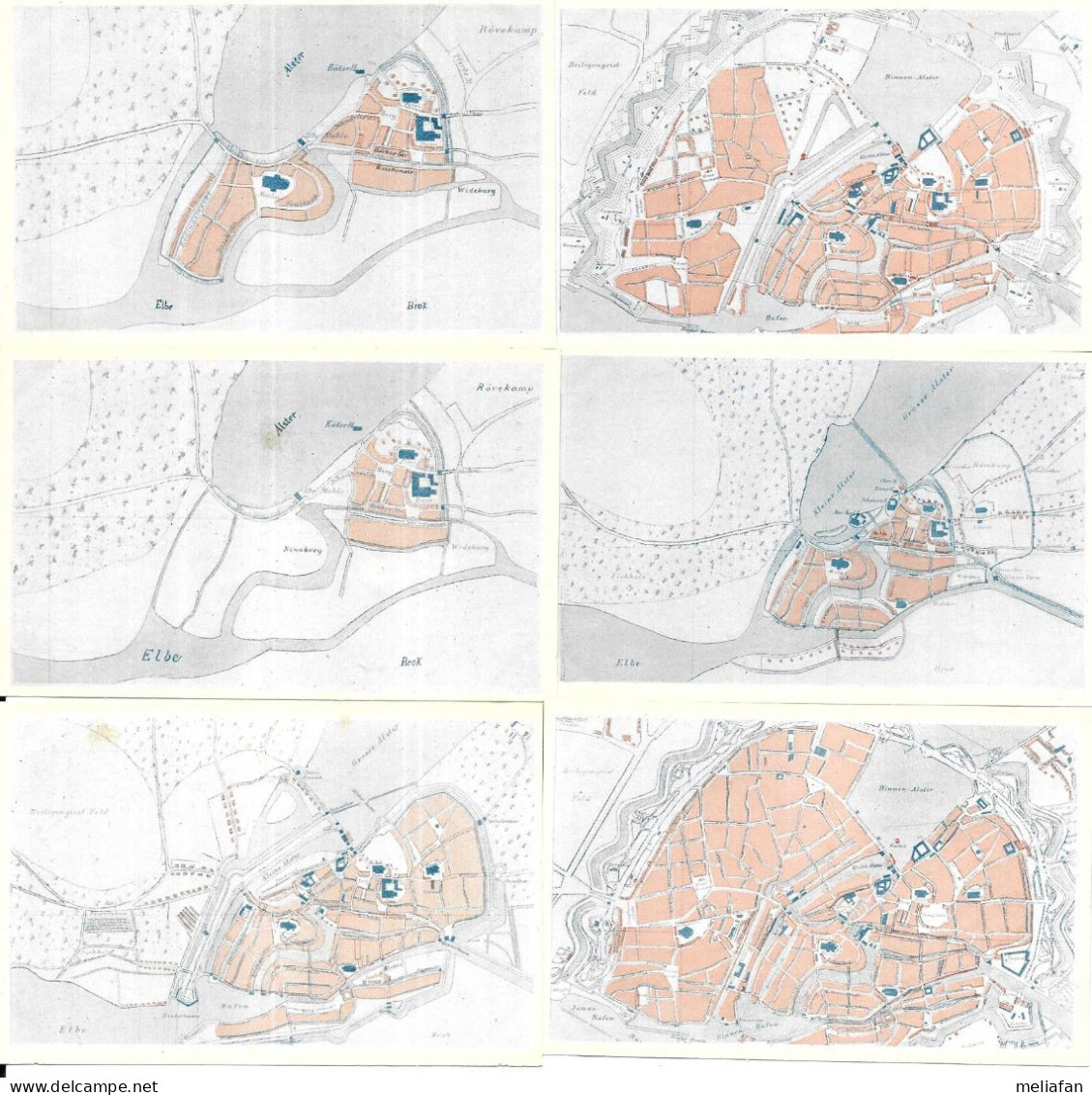 DX96 - SERIE COMPLETE CHROMOS STUHR - HAMBURG EVOLUTION DE LA VILLE AU COURS DU TEMPS - Other & Unclassified