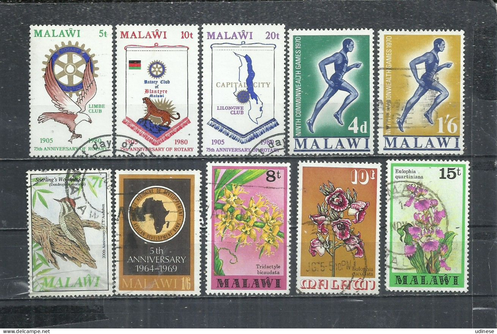 TEN AT A TIME - MALAWI - LOT OF 10 DIFFERENT  11 -  POSTALLY USED OBLITERE GESTEMPELT USADO - Malawi (1964-...)