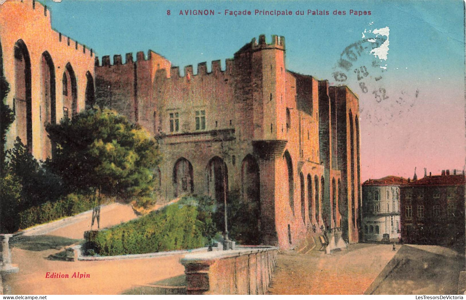 FRANCE - Avignon - Façade Principale Du Palais Es Papes - Edition Alpin - Colorisé - Carte Postale Ancienne - Avignon (Palais & Pont)