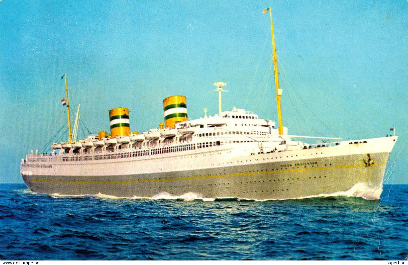 PAQUEBOT / PASSENGER SHIP : S. S. " NIEW AMSTERDAM " / HOLLAND - AMERICA LINE ~ 1960 - '965 (an599) - Steamers