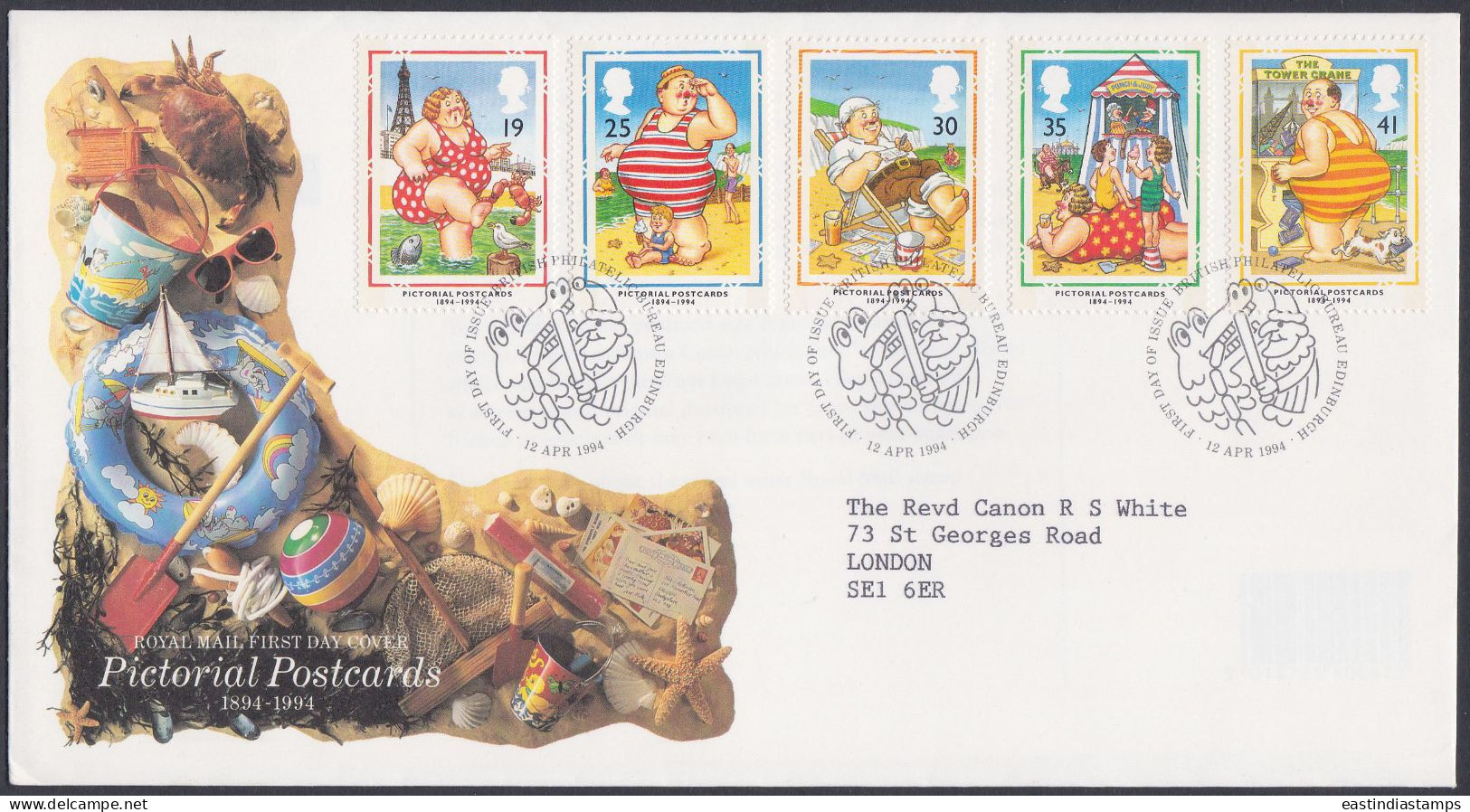 GB Great Britain 1994 FDC Pictorial Postcards, Postcard, Pictorial Postmark, First Day Cover - Lettres & Documents