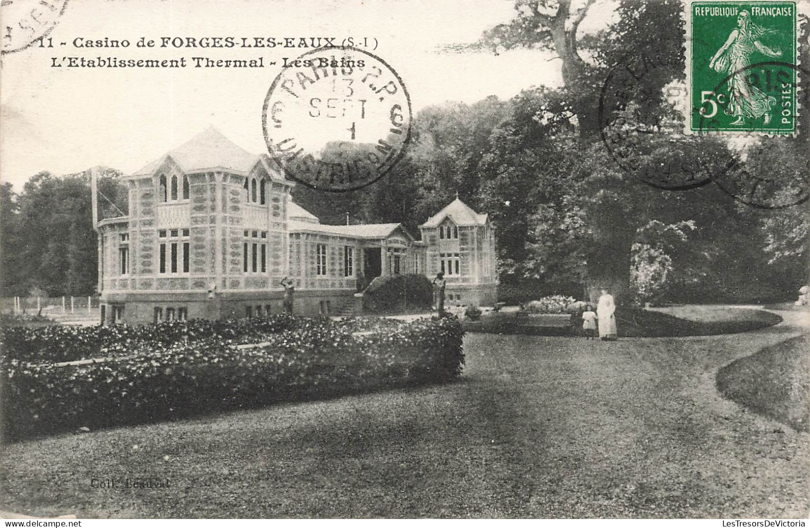 FRANCE - Casino De Forges Les Eaux - L'établissement Thermal - Les Bains -  Carte Postale Ancienne - Forges Les Eaux