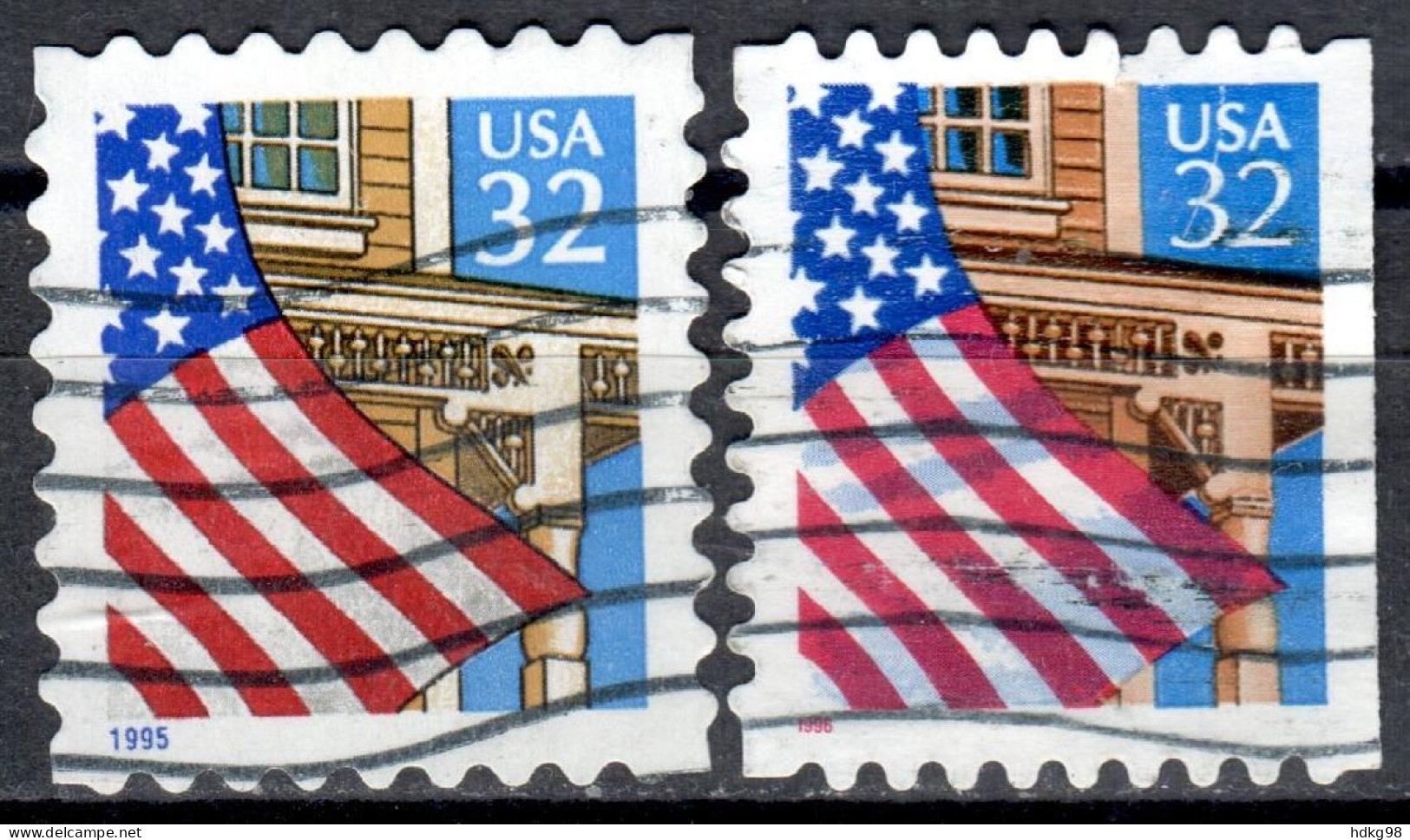 US+ 1995 Mi 2563 A 2563 C Flagge - Used Stamps