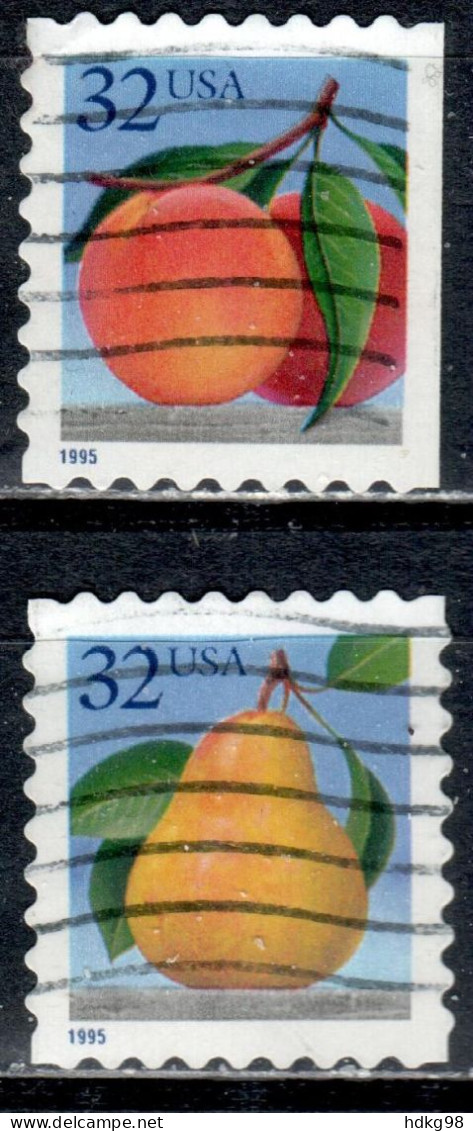 US+ 1995 Mi 2604 BA 2605 D Früchte - Used Stamps