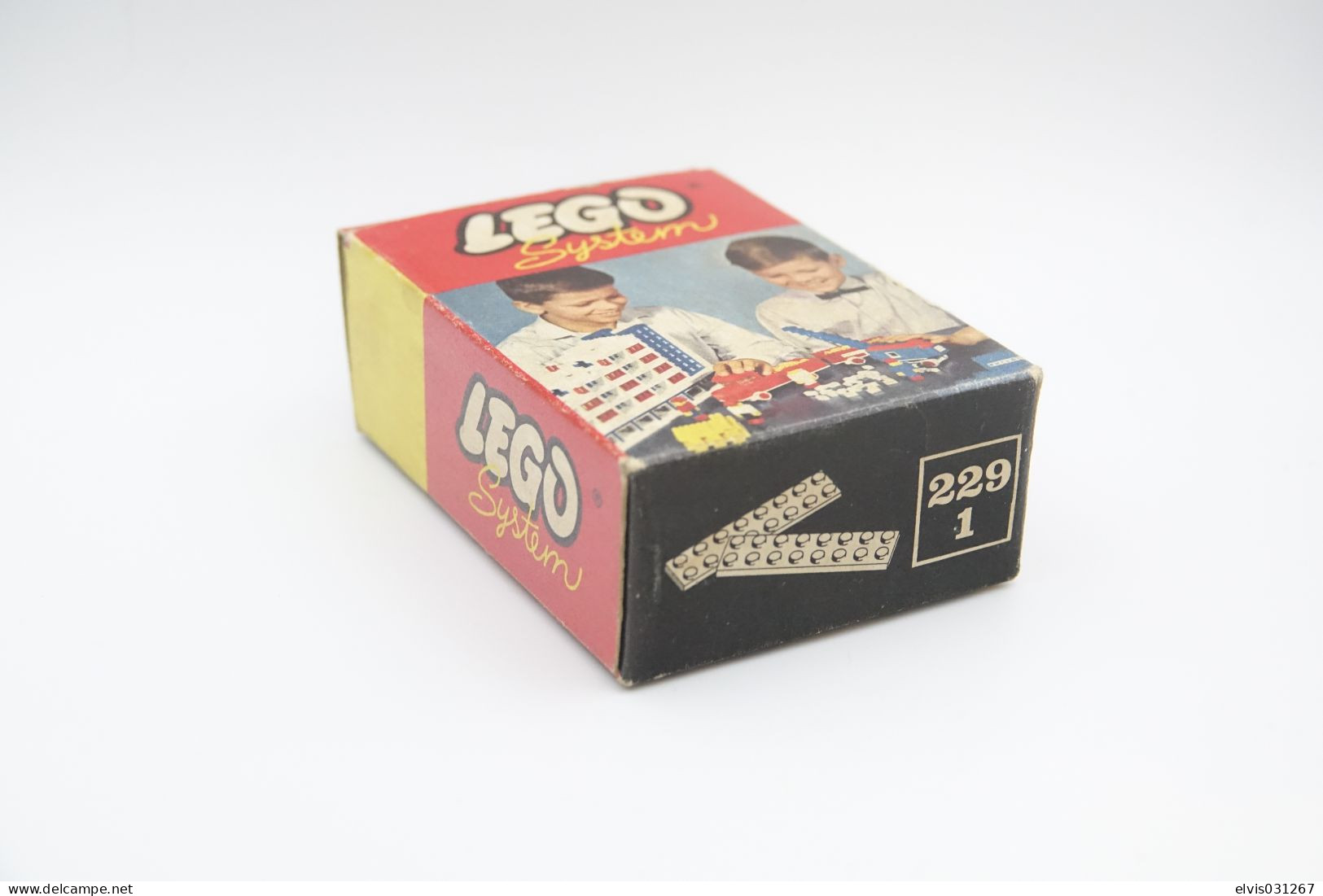 LEGO - 229.1 2 X 8 Plates With Box - Original Lego 1962 - Vintage - Catalogs