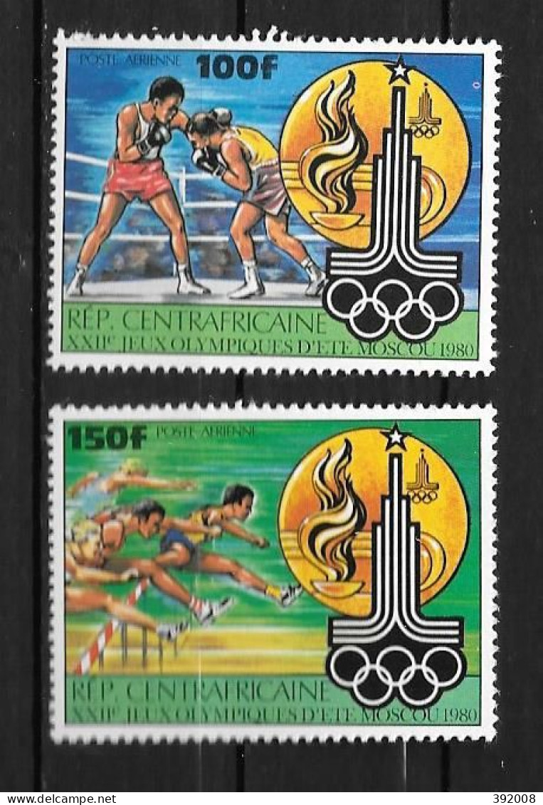 PA - 1980- N°224 à 225**MNH - Jeux Olympiques De Moscou - Zentralafrik. Republik