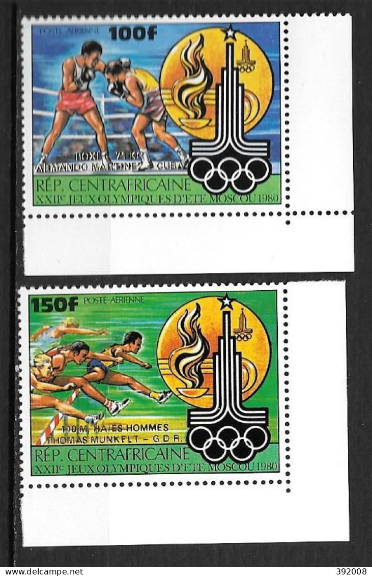 PA - 1981- N°237 à 238**MNH - Jeux Olympiques De Moscou - Zentralafrik. Republik