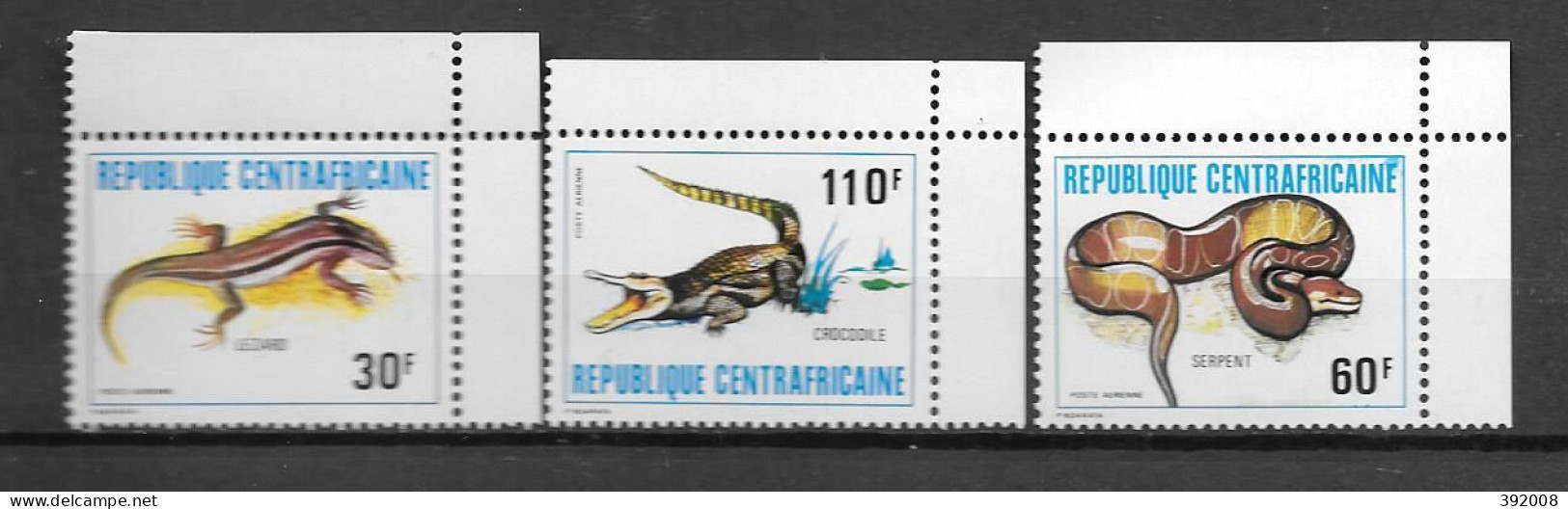 PA - 1981- N°40 à 242**MNH - Reptiles - Centrafricaine (République)