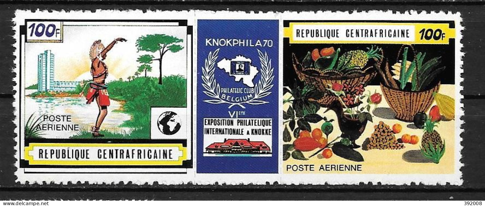 PA - 1970 - N°85A**MNH - Expo Philatélique En Belgique - Zentralafrik. Republik