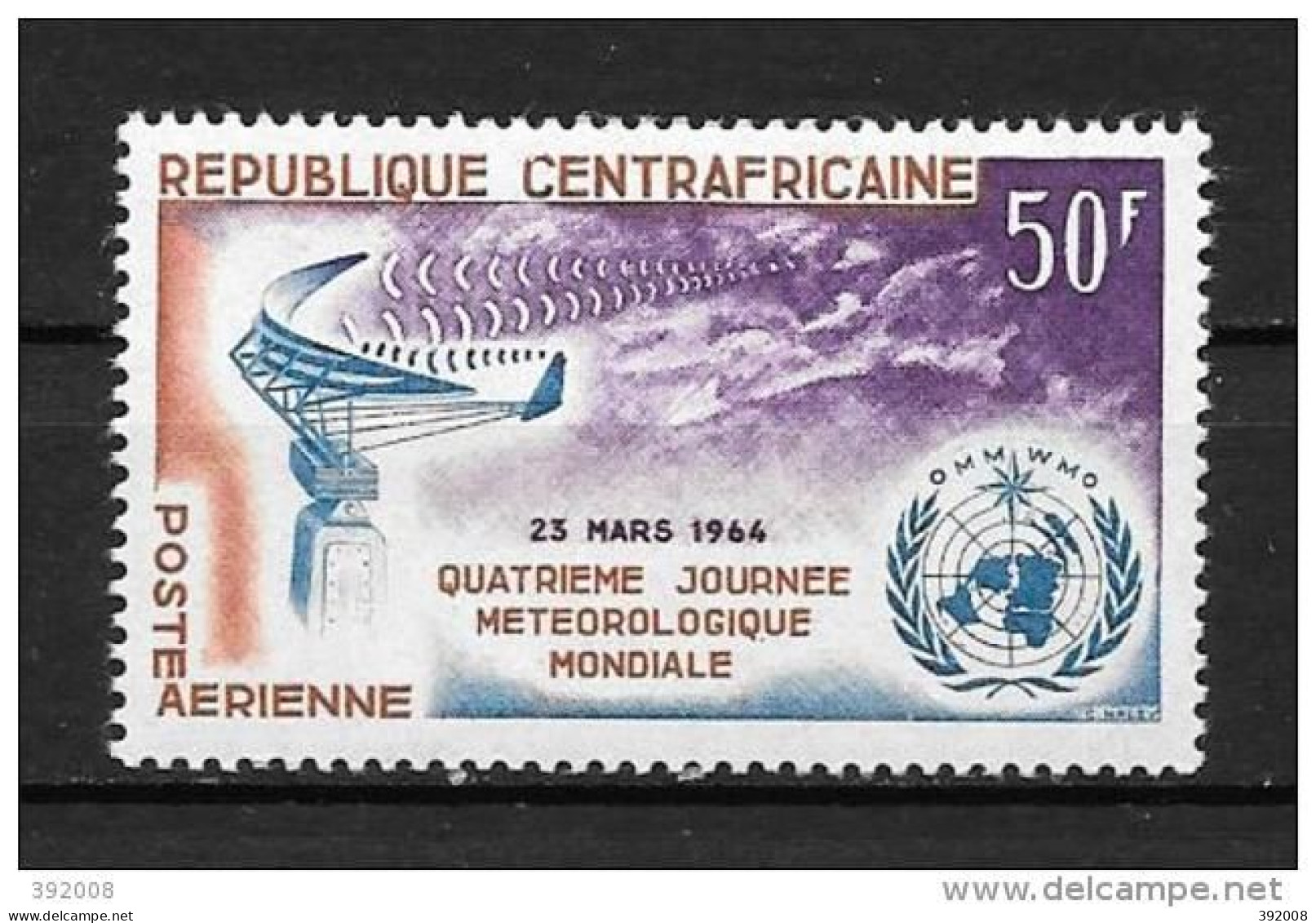 PA - 1964 - N°21 **MNH - Météorologie Mondiale - Central African Republic