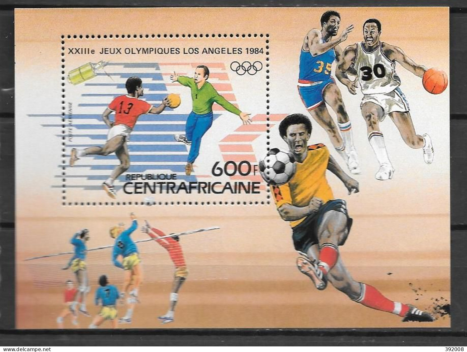 BF - 1983 - 69 **MNH - Jeux Olympiques De Los Angeles - Centrafricaine (République)