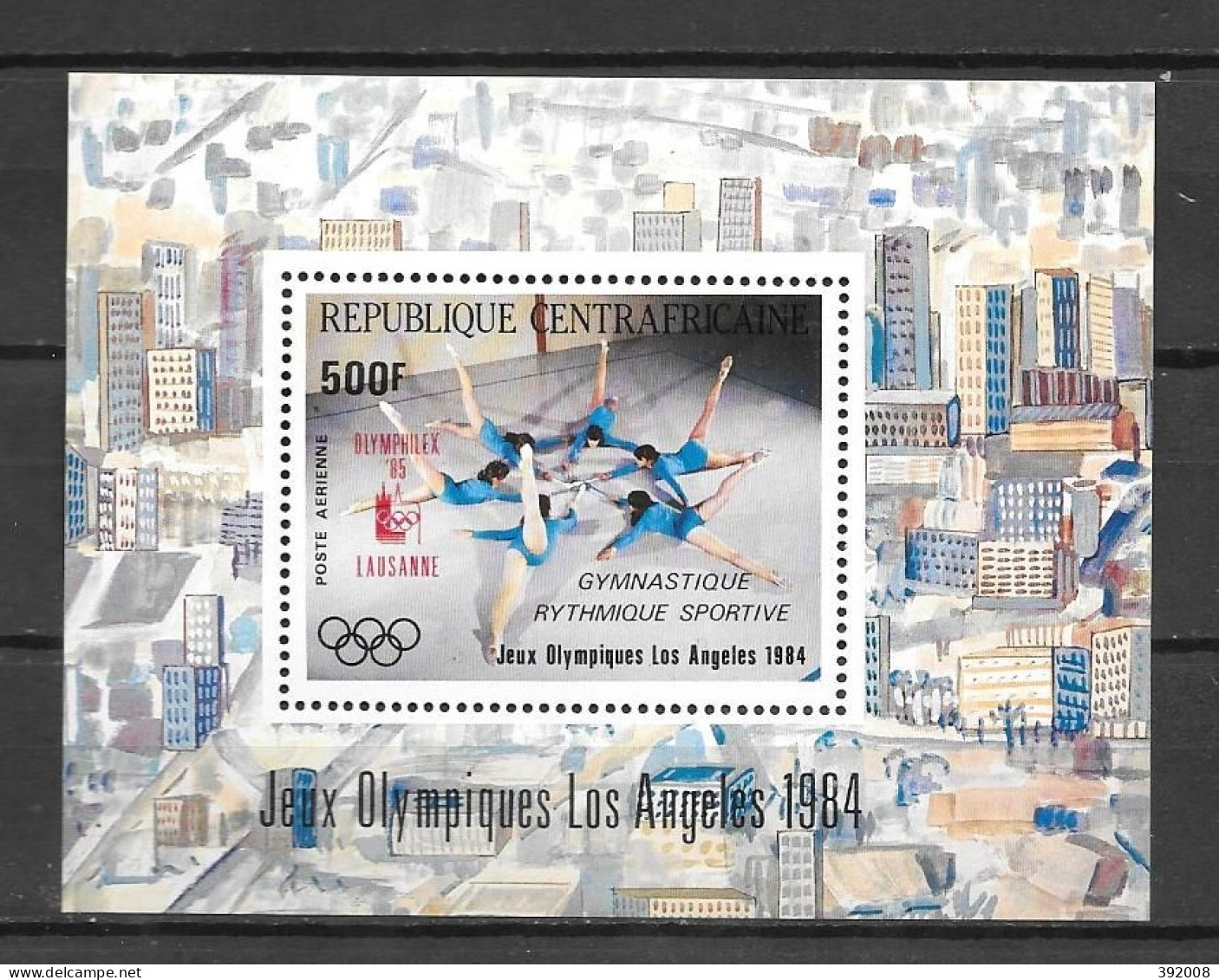 BF - 1985 - 75 **MNH - Jeux Olympiques De Los Angeles - Zentralafrik. Republik