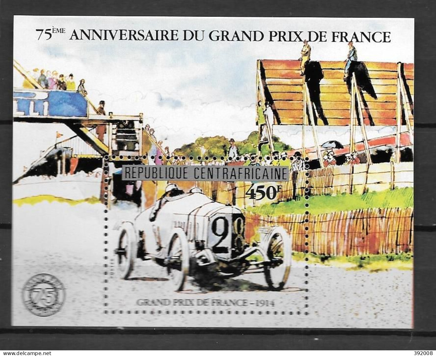 BF - 1981 - 48 **MNH - 75 Ans Grand Prix De France - Central African Republic