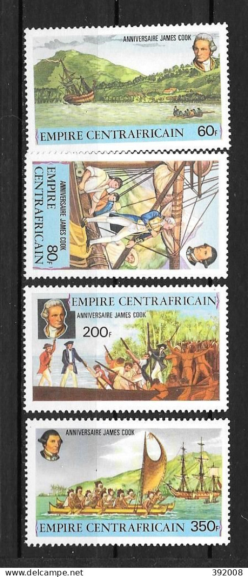 1978 - N° 342 à 345**MNH - James Cook - Centrafricaine (République)