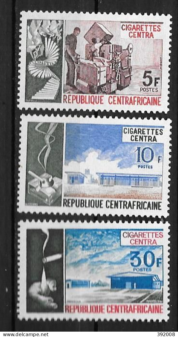 1974- N° 215 à 217**MNH - Cigarettes Centra - Centrafricaine (République)