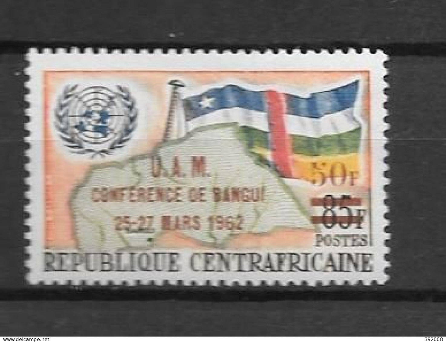 1962 - N°19**MNH - Conférence De L'union Africaine Et Malgache - Central African Republic