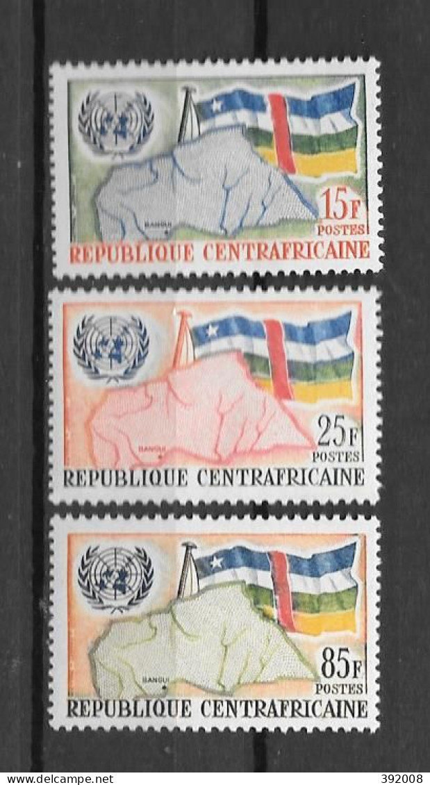 1961 - N°14 à 16**MNH - Admission Aux Nations-Unis - Central African Republic