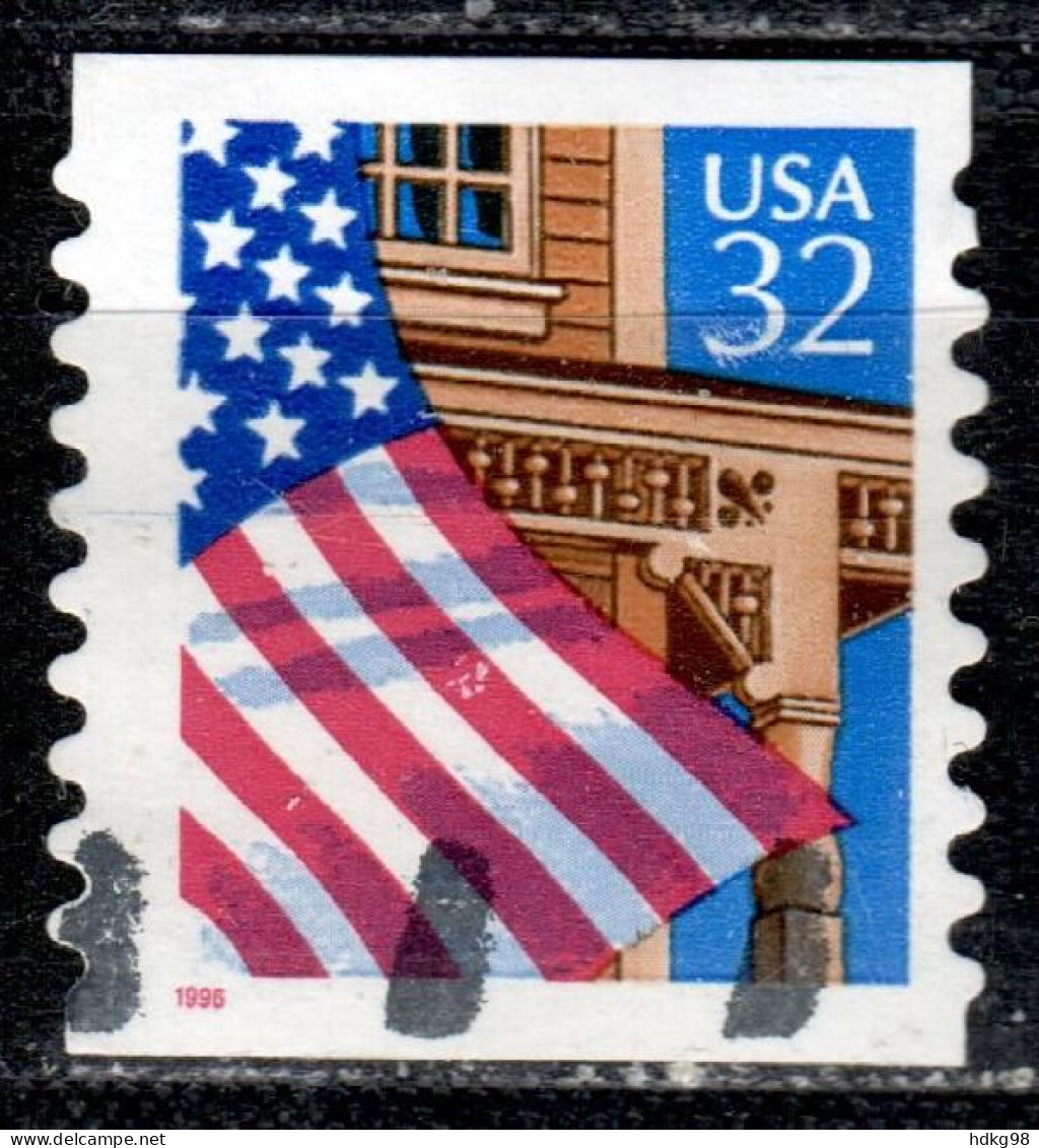 US+ 1996 Mi 2726 BC Flagge - Usados