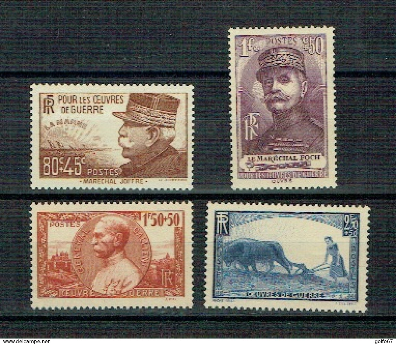 FRANCE 1940 Y&T N° 454 à 457 NEUF** (0502) - Neufs