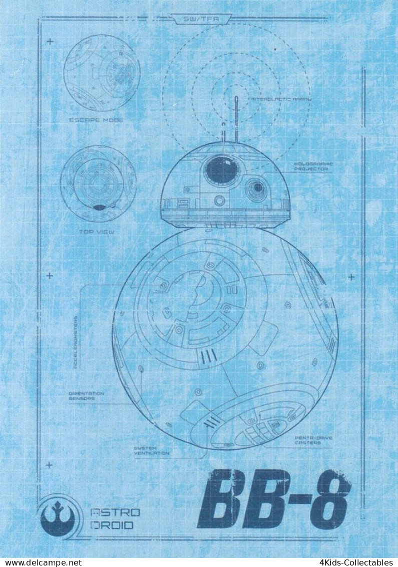 2015 Topps STAR WARS Journey To The Force Awakens "Blueprints" BP-1 BB-8 - Star Wars