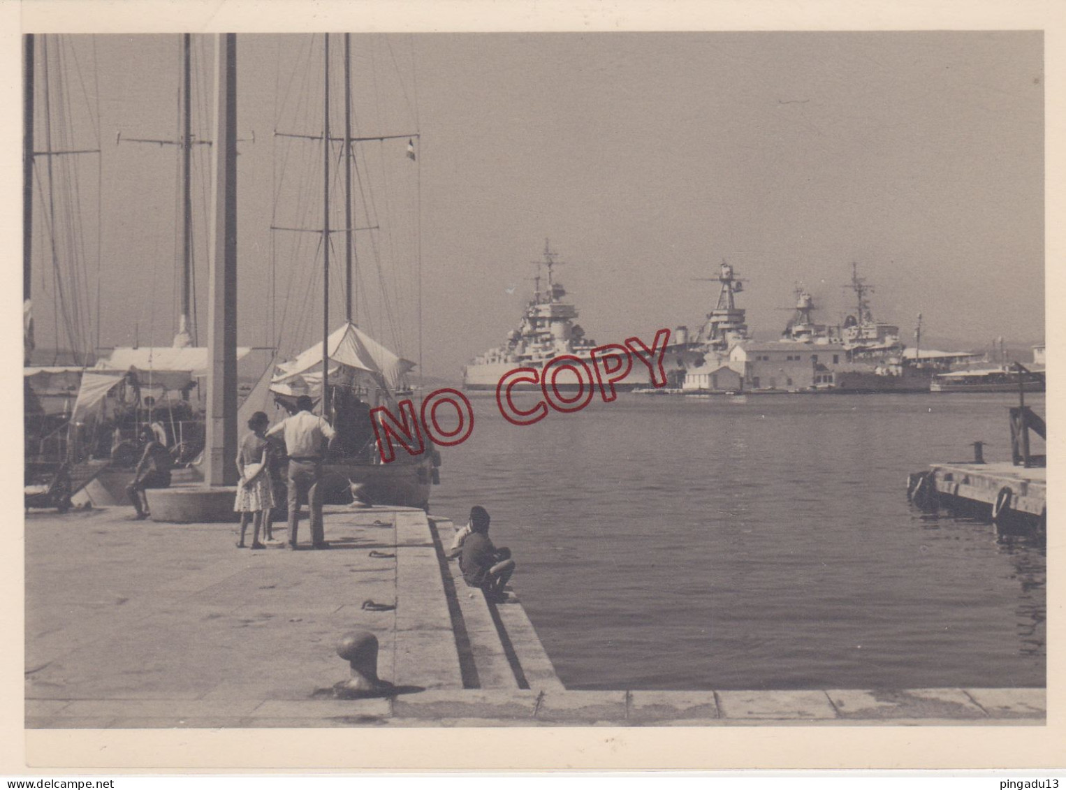 Fixe Port De Toulon Var été 1959 Marine Nationale - Barche