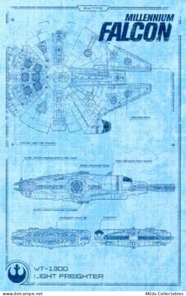 2015 Topps STAR WARS Journey To The Force Awakens "Blueprints" BP-3 Millenium Falcon - Star Wars