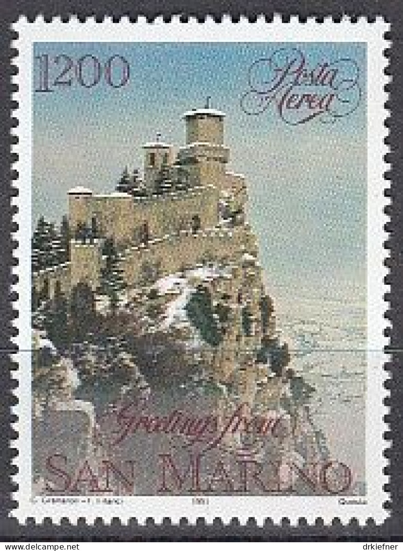 SAN MARINO  1490, Postfrisch **, Flugpostmarke, Weihnachten, 1991 - Ungebraucht