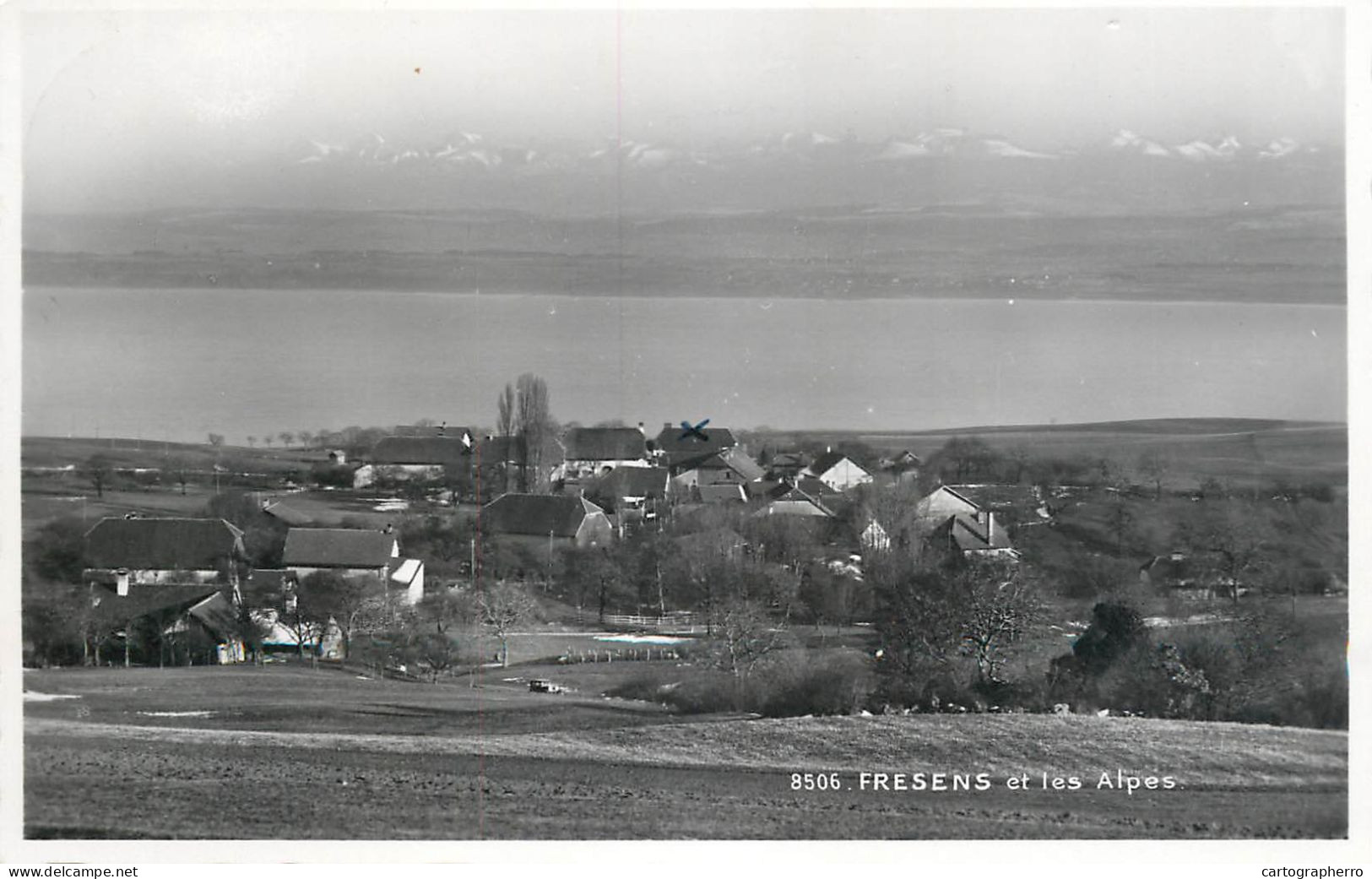 Postcard Switzerland Fresens Et Les Alpes - Autres & Non Classés