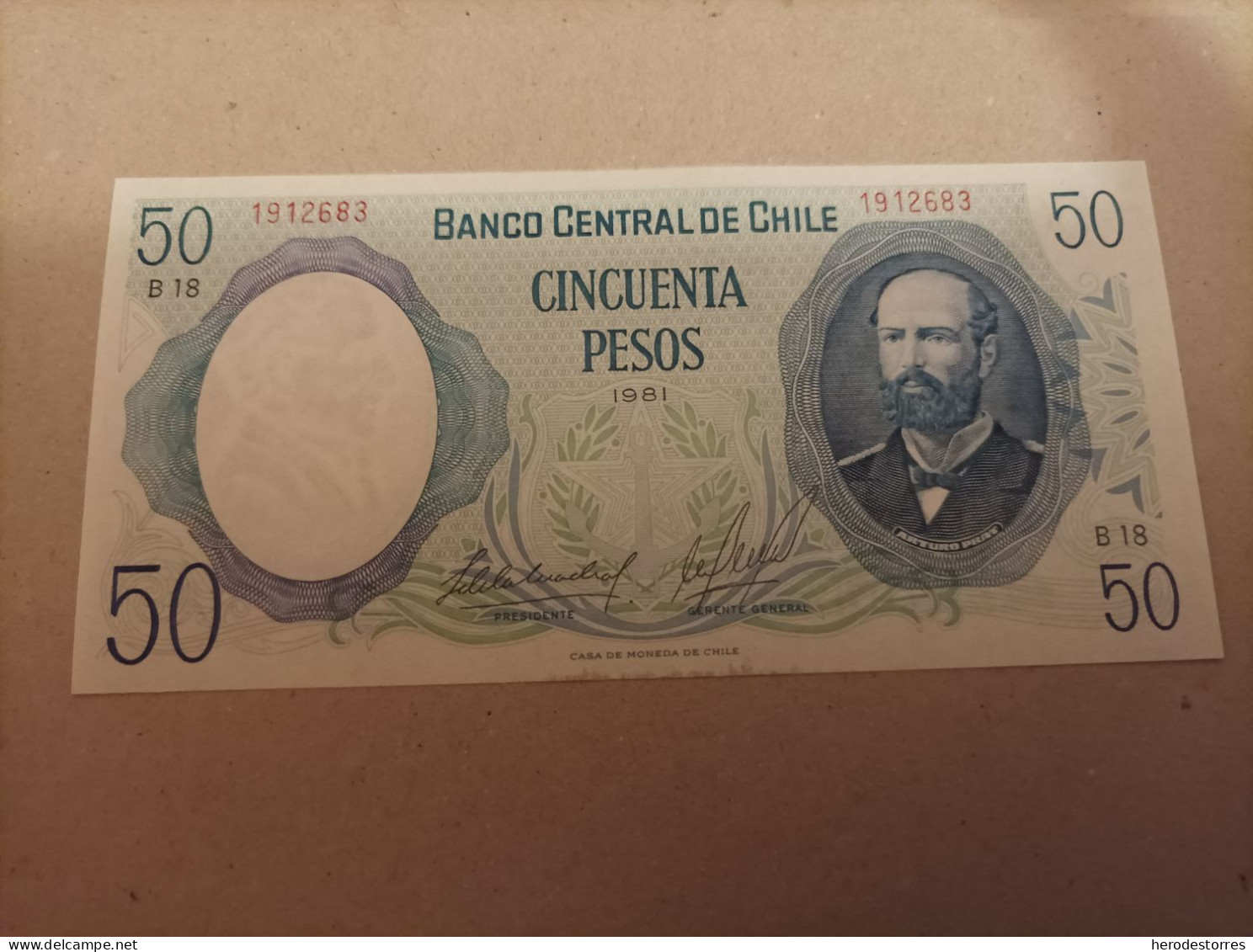 Billete Chile, 50 Pesos, Año 1981, UNC - Chile