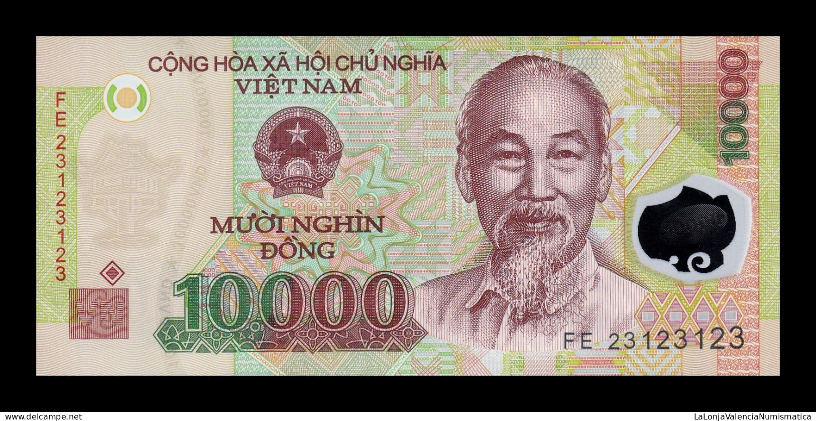 Vietnam Bundle Taco 100 Banknotes 10000 Dong 2023 Pick 119o Polymer Sc Unc - Vietnam