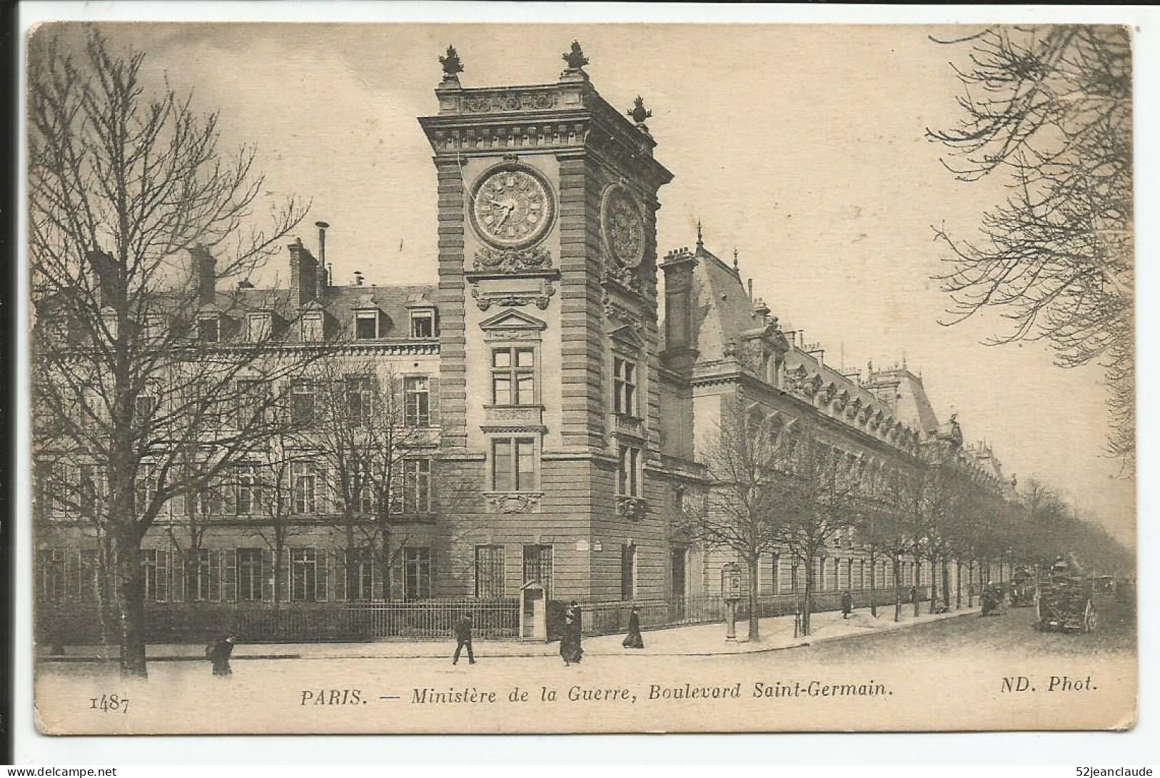 Paris Ministère De La Guerre Boulevard Saint Germain   1916    N° 1487 - District 07