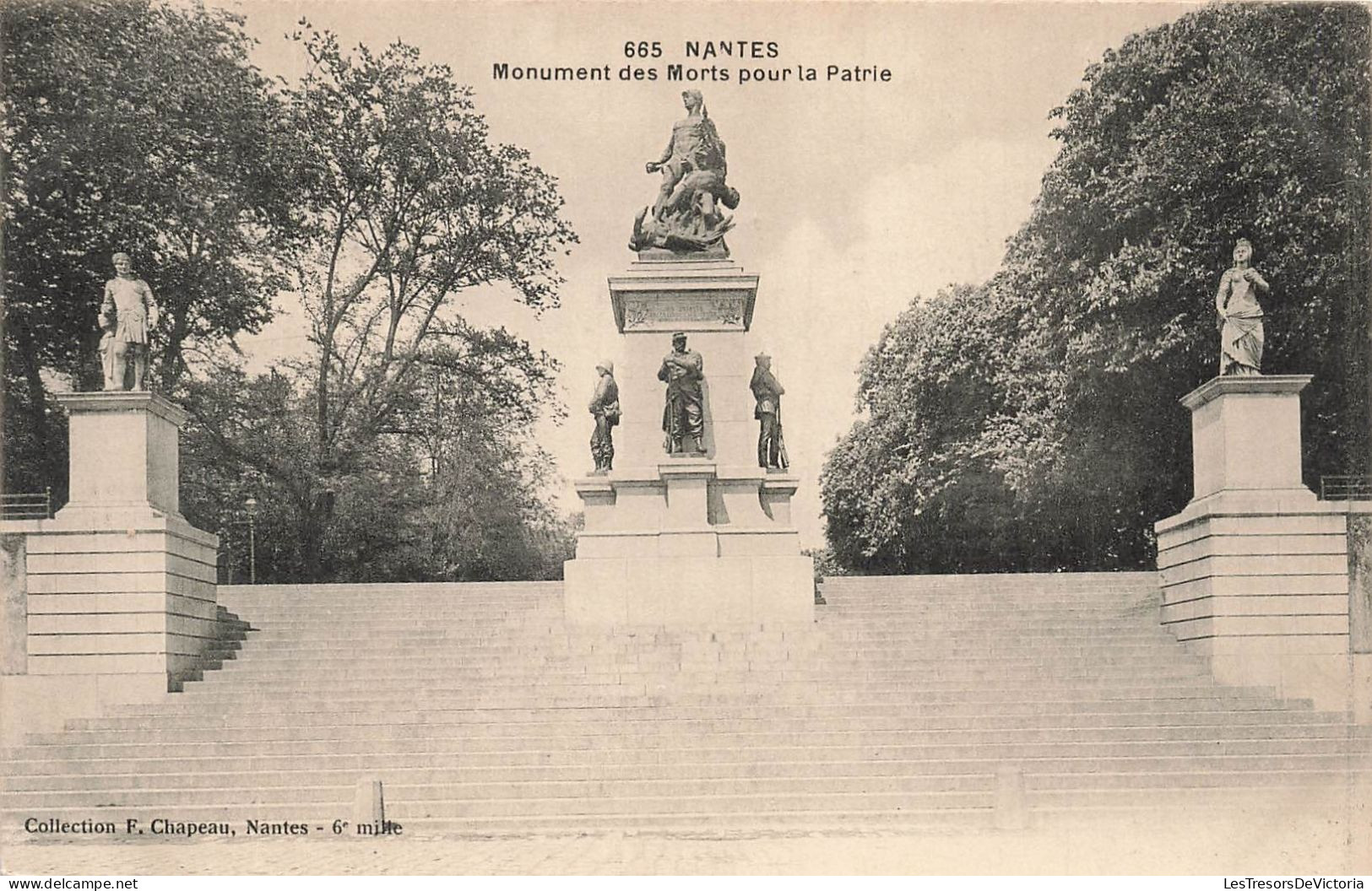 FRANCE - Nantes - Vue Sur Le Monument Des Morts Pour La Partie - Statues - Vue Générale -  Carte Postale Ancienne - Nantes