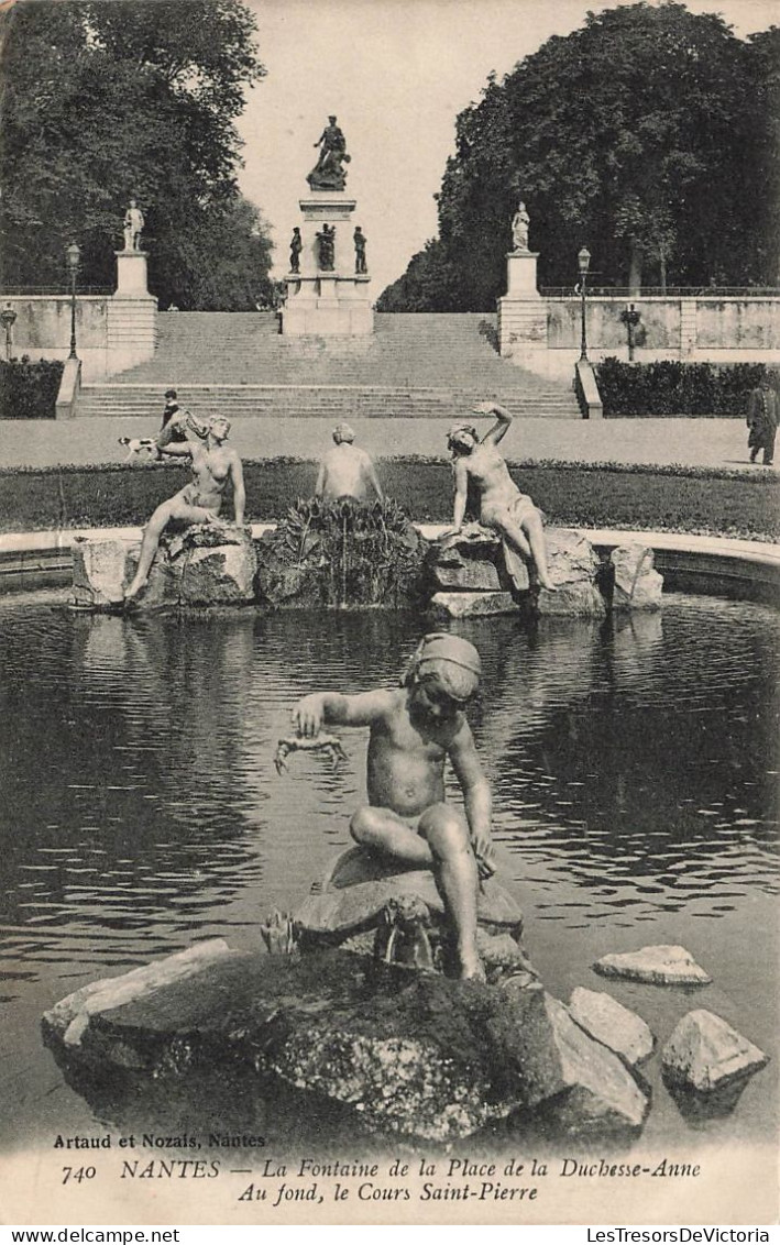 FRANCE - Nantes - Vue Sur La Fontaine De La Place De La Duchesse Anne - Fontaine - Statue - Carte Postale Ancienne - Nantes