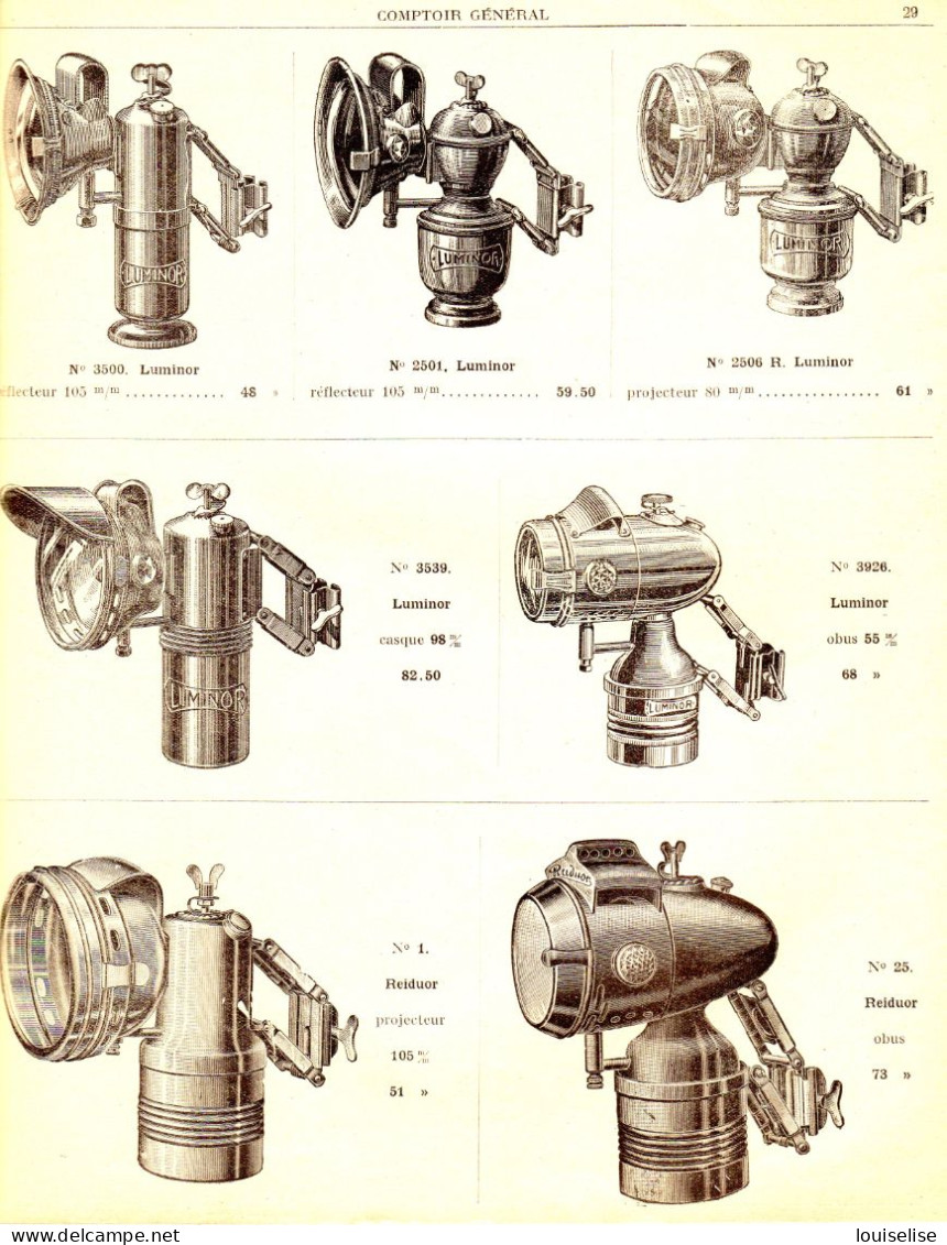 CATALOGUE ACCESSOIRES VELOS MOTOS  1928 - Posters