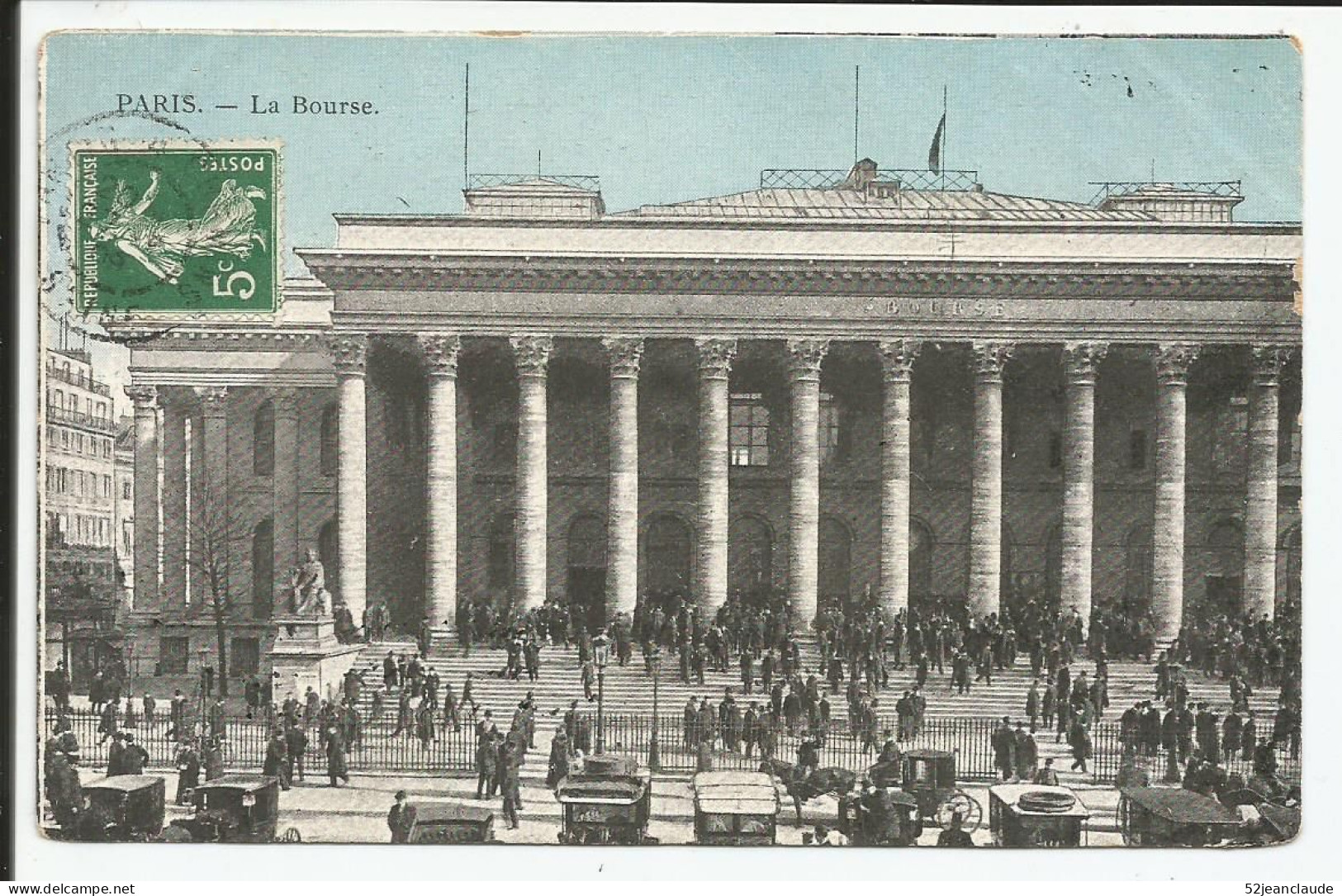 Paris La Bourse   1907    N° Très A&nimé Tacots - District 02