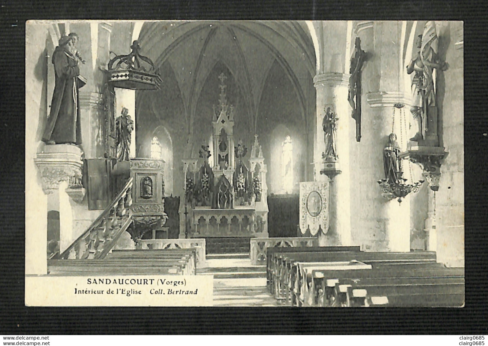 88 - SANDAUCOURT - Intérieur De L'Eglise -  1914 - RARE - Autres & Non Classés