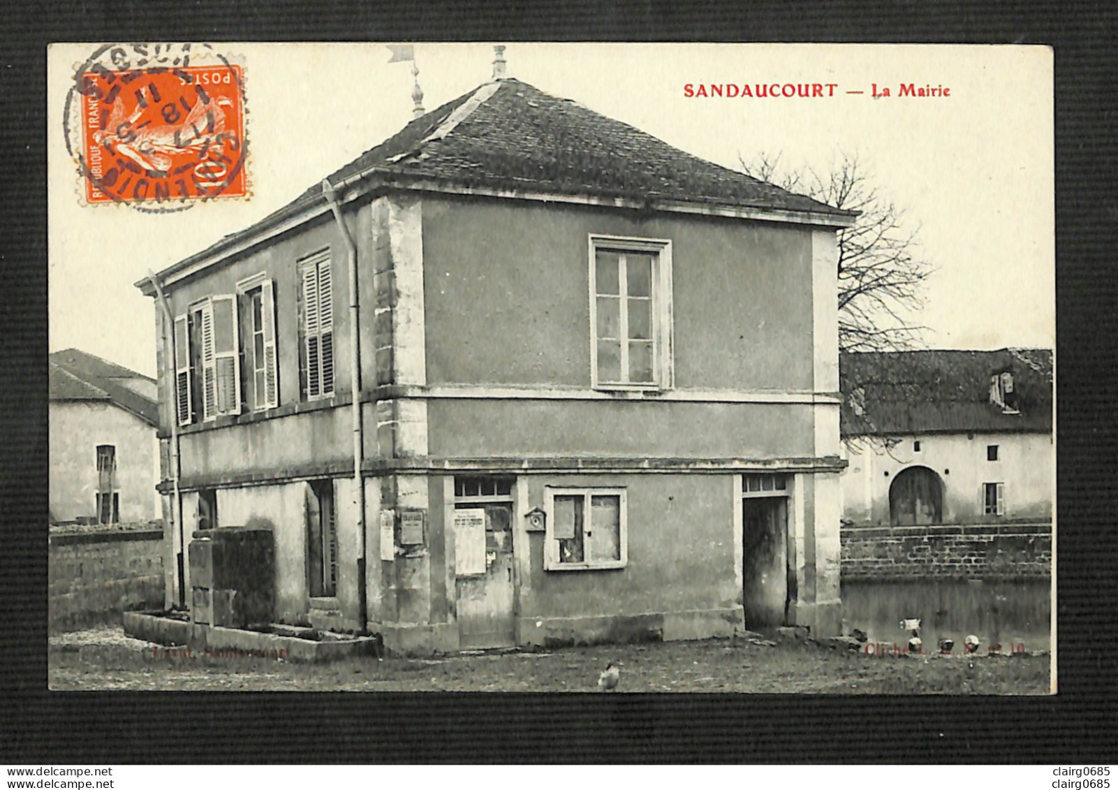 88 - SANDAUCOURT - La Mairie  - 1911 - Autres & Non Classés