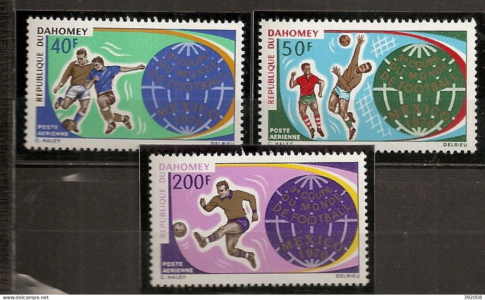 PA - 1970 - N° 124 à 126**MNH - Coupe Du Monde De Football Au Mexique - Benin - Dahomey (1960-...)