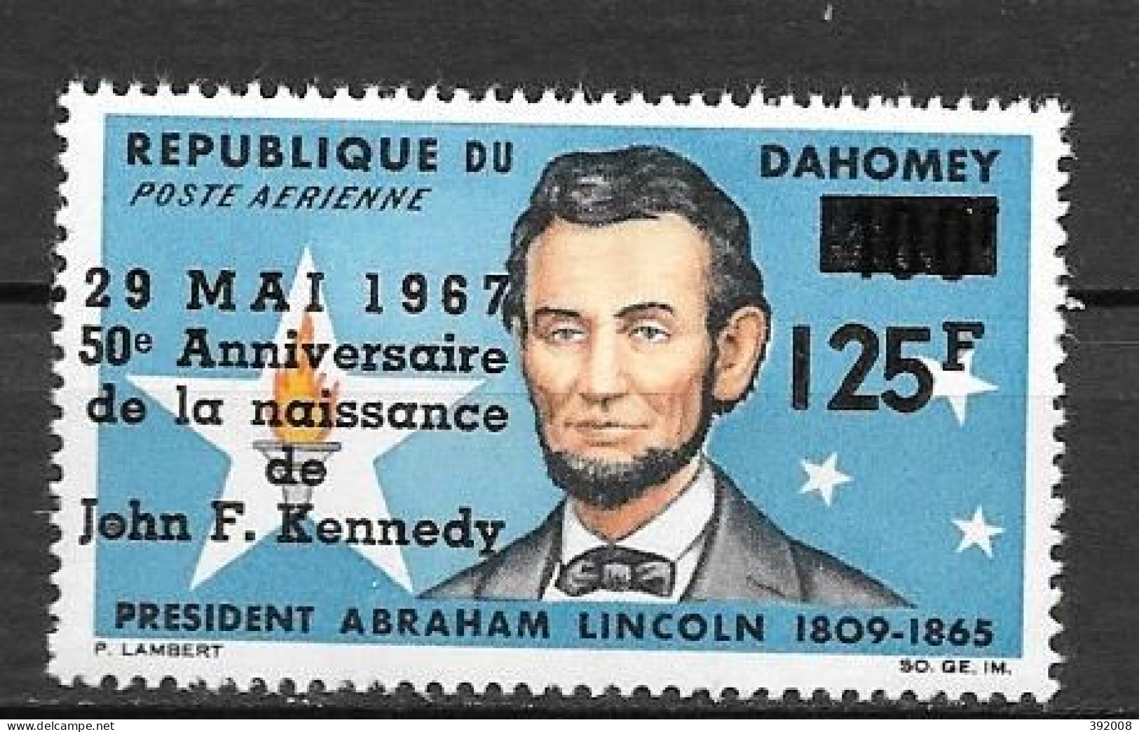 PA - 1967 - N° 59**MNH - 50 Ans Naissance De Kennedy - Benin - Dahomey (1960-...)