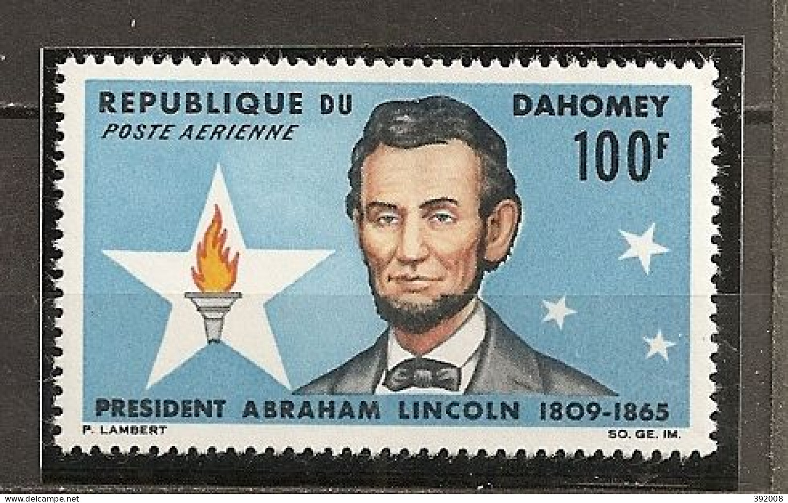 PA - 1965 - N° 33** MNH- Abraham Lincoln - Benin - Dahomey (1960-...)