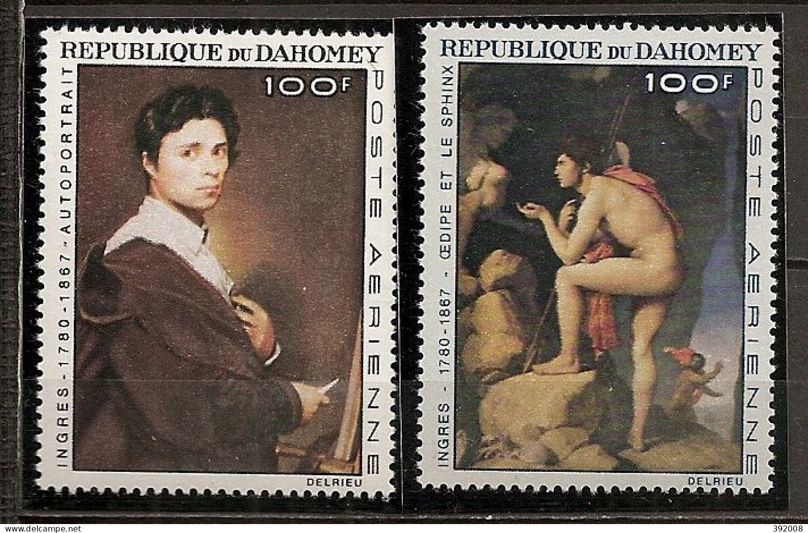 PA - 1967 - N° 53 à 54**MNH - 100 Ans Mort D'Ingres - Benin – Dahomey (1960-...)