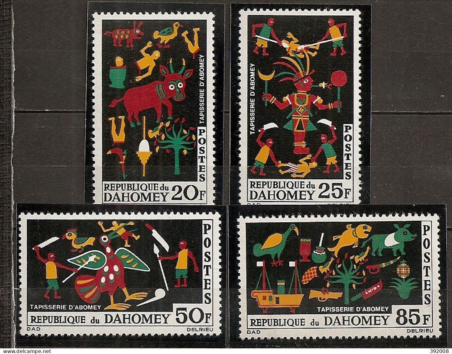 1965 - N° 218 à 221**MNH - Tapisserie - Benin – Dahomey (1960-...)