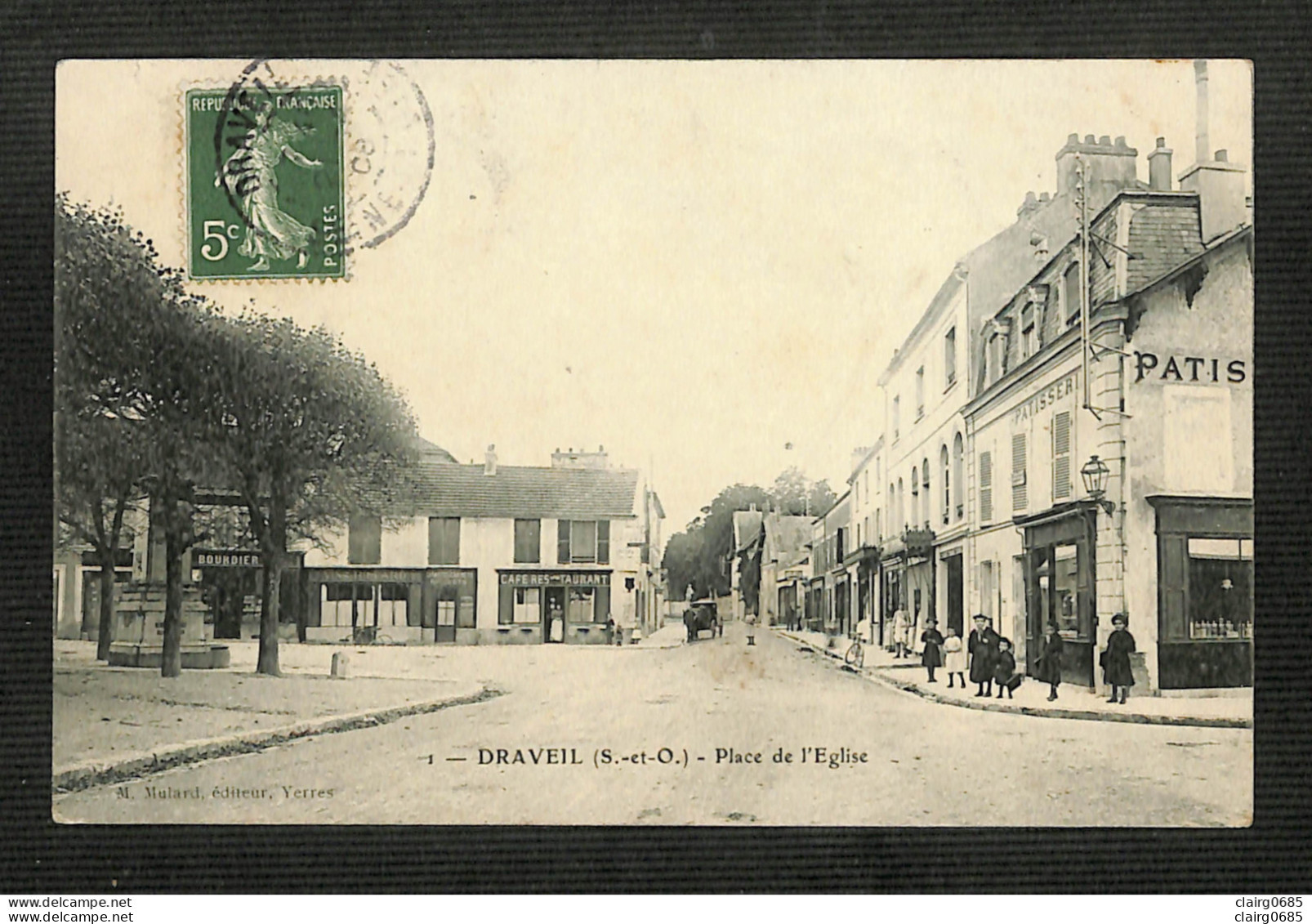 91 - DRAVEIL - Place De L'Eglise - 1908 - Draveil