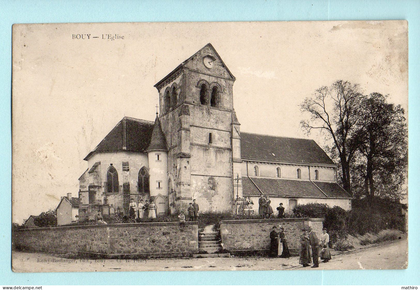 BOUY - Lot 5 CP - Carte Photo : Ferme Hippique , Mairie Et L'Ecole, Ecole Communale Et Les Pelous, Moulin, Eglise - Autres & Non Classés